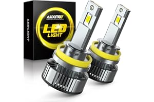 AUXITO H11 H9 H8 LED Bulbs Fog Light Bulbs, 900% Brightness 6500K Cool White, CSP LED Chips Fog Lamps Replacement, Play and Plug, Pack of 2