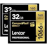 Lexar Professional 1066x 32GB CompactFlash card LCF32GCRBNA10662 - 2 Pack