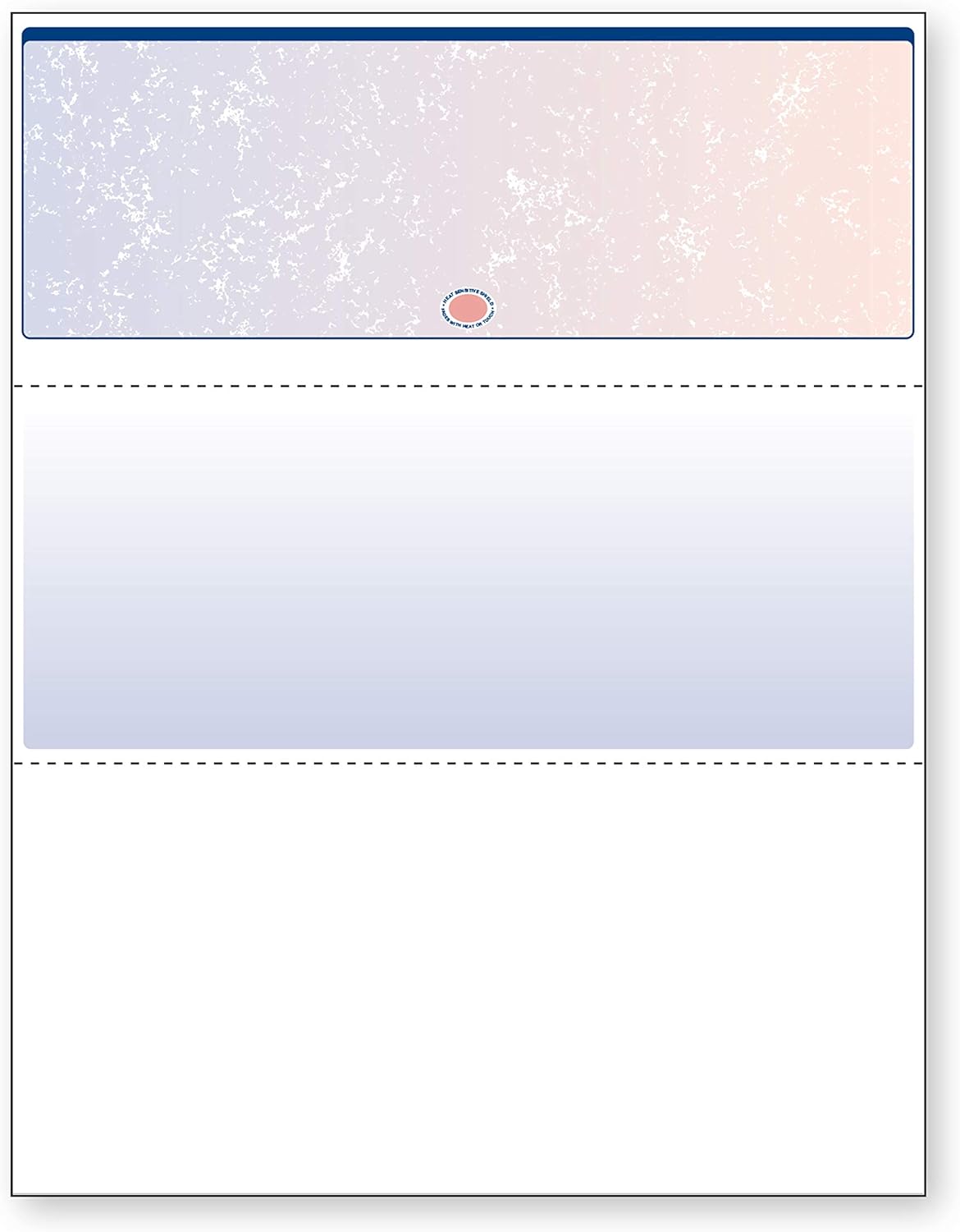 DocuGard Blue/Red Prismatic Top Check, 8.5 x 11 Inches, 24 lb, 500 Sheets, 1 Check Per Sheet (04532)