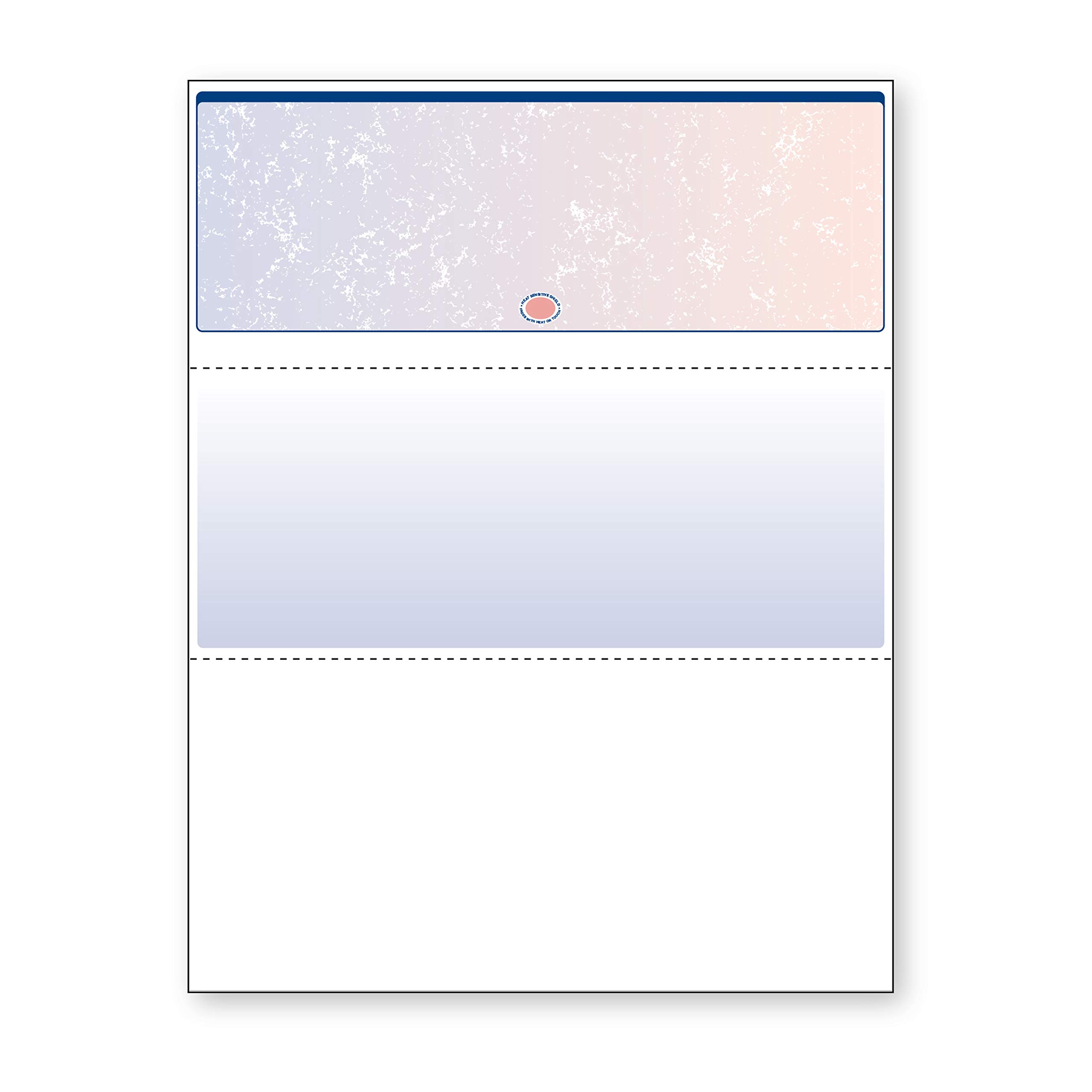 DocuGard Blue/Red Prismatic Top Check, 8.5 x 11