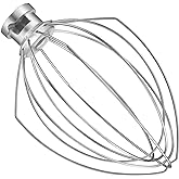 LETOMS Wire Whip for Kitchenaid Stand Mixer 5QT Lift and 6QT, Whisk Attachment for KitchenAid, Stainless Steel Egg Cream Stir