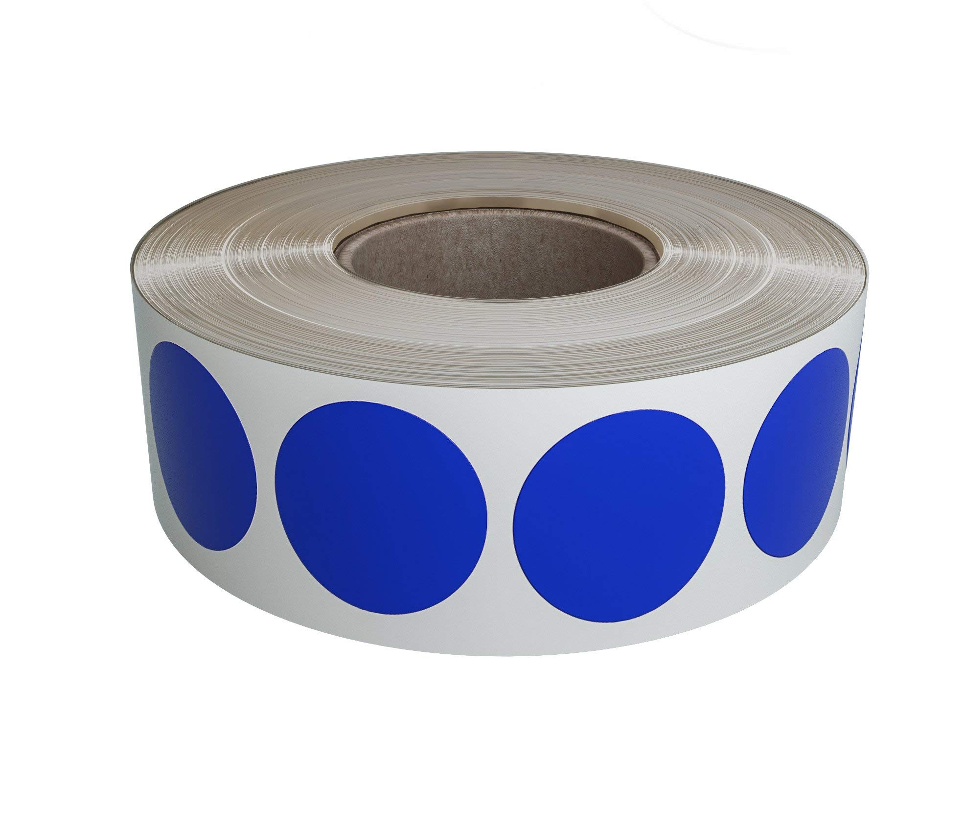 Sticker Labels Rolls for Color Coding 1.9cm - Blue Round Circle Dots Stickers 19mm Writable Surface - 1050 Pack by Royal Green