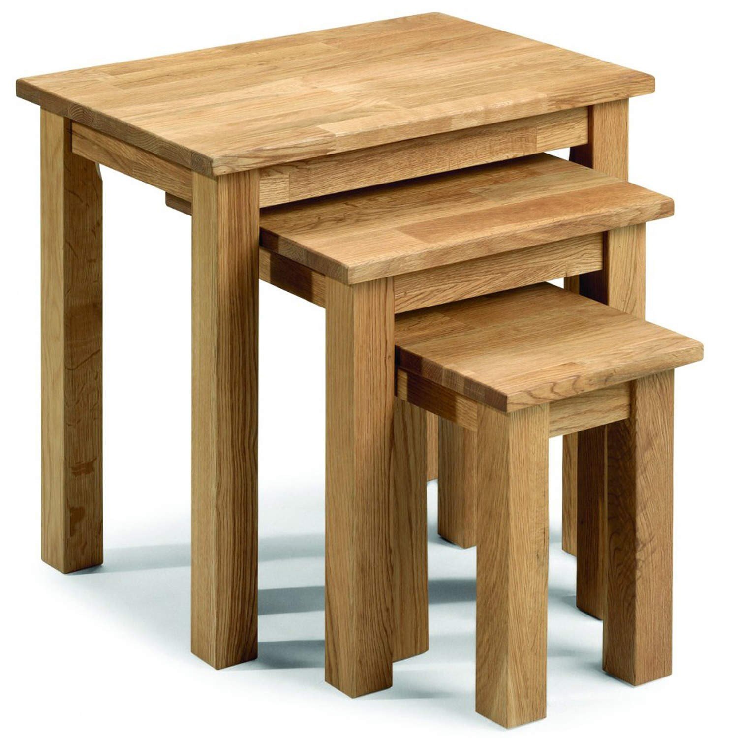 Julian Bowen Coxmoor Nest Of 3 Tables - Oak Nesting