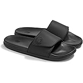 Body Glove Men’s Slides, Cushioned Slide-on Sandal Slippers with Padded Adjustable Strap