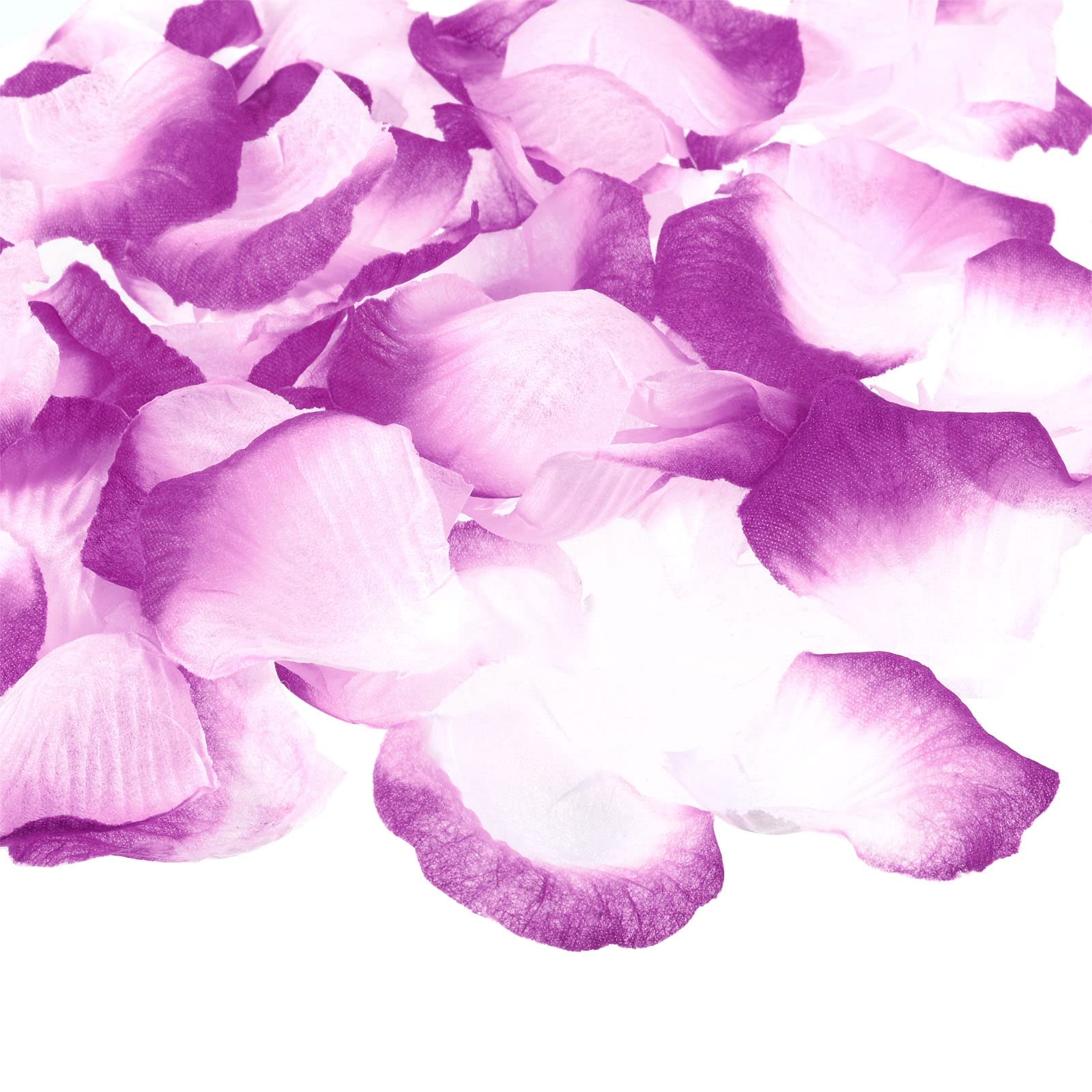 PATIKIL Artificial Rose Petals, 1200Pcs Fake Flowers Silk Petal Decoration Supplies for Romantic Night Wedding Party Event Decor, Purple White