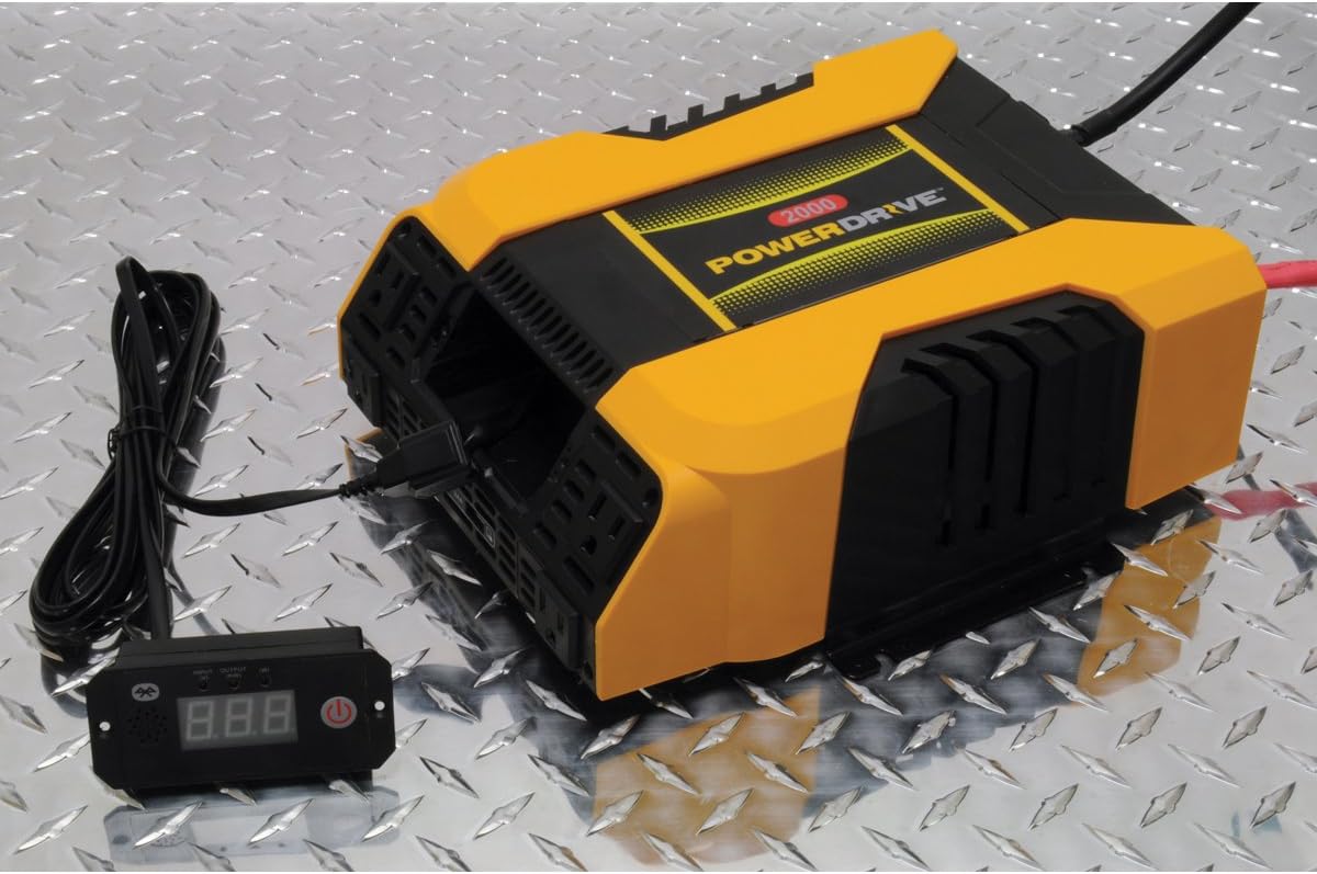 Amazon Com Powerdrive Pd00 00 Watt Power Inverter With Bluetooth Yellow Automotive
