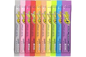 Sqwincher Qwik Stik ZERO - 50 Pack, 10 Flavors Assorted Electrolyte Powder Sticks, Sugar-Free Hydration Packets, Gluten-Free, 0.11 oz (3.0 g) - Bundled by Nocab Packs
