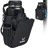 WulfPack Magnetic Gym Bag, Magnetic Bottle Bag, Water Bottle Carrier Holder with Large Phone Pockets, Large Pockets, Gym Bag, Work, and Sports (Black)