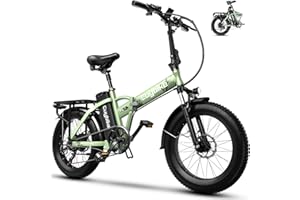Kebiko 1000W Folding Electric Bike,48V 20AH Removable Battery E Bike,30+MPH,80 Miles Max Range Electric Bike for Adults,20" Fat Tire Foldable ebike,Adult Electric Bicycle for Commute Beach Snow