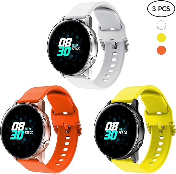 Amazon Com Kytuwy Bands Compatible With Galaxy Watch Active Bands Active2 Bands Galaxy Watch 3 Bands 41mm Galaxy Watch 42mm Bands Gear Sport Bands 22mm Soft Silicone Sport Watch Replacement Bands