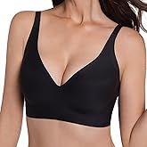 Jelly Bras for Women Seamless Deep V Bralette Wireless Bra Comfortable with Support and Lift no Underwire