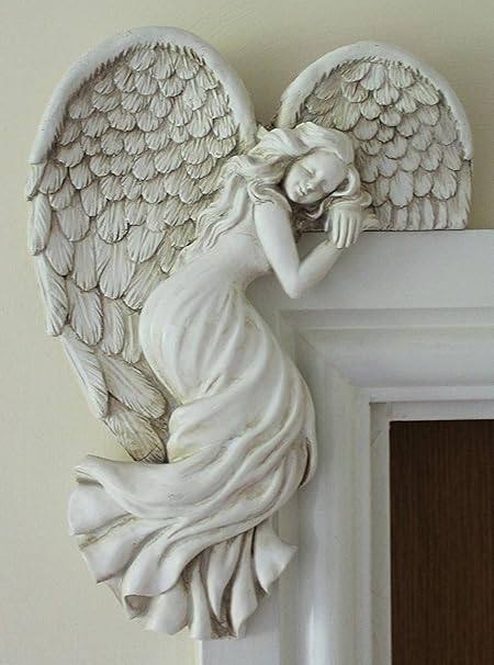 Door Frame Angel Wall Sculpture Ornament Garden Home Art Decor