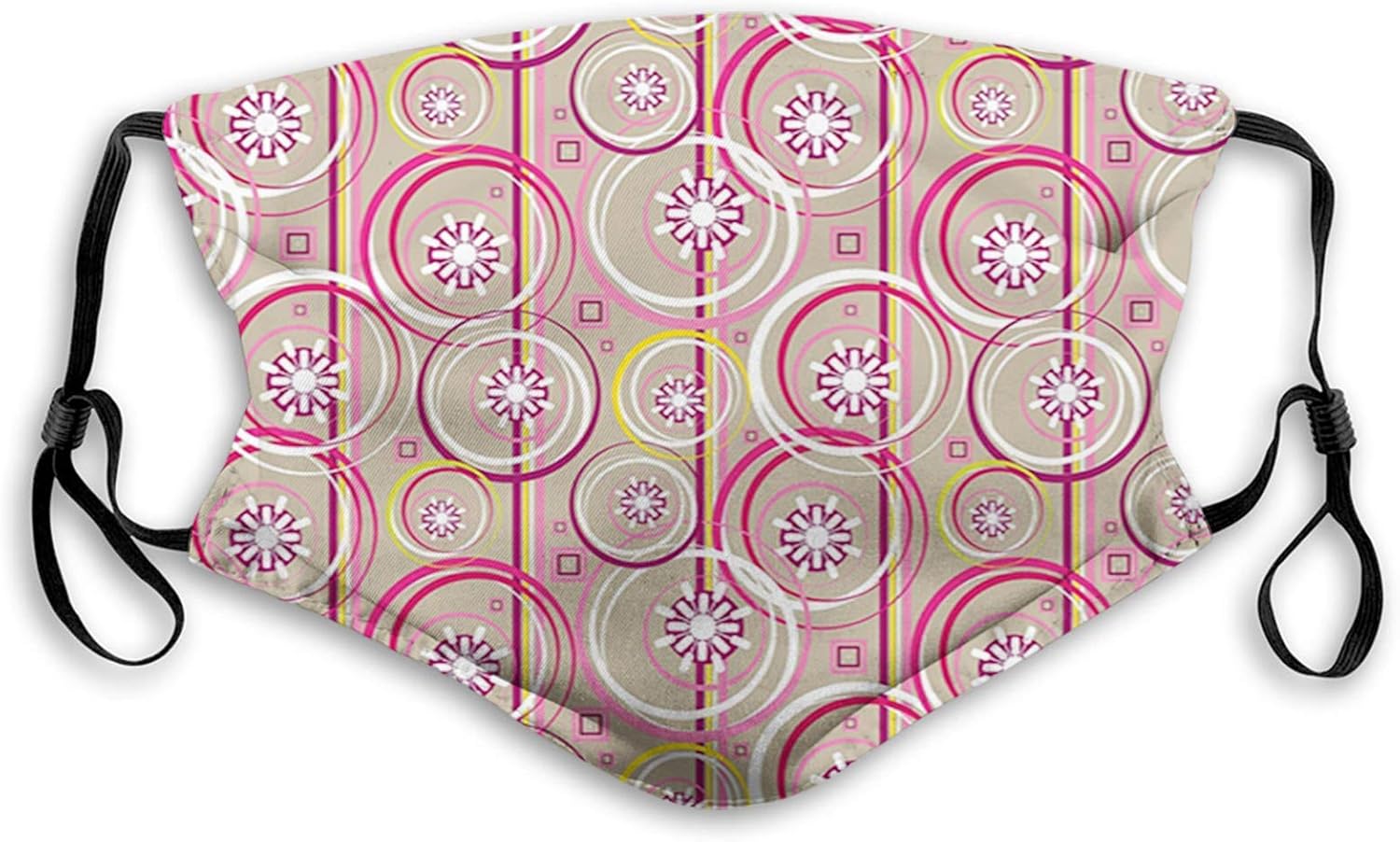 Unisex Reusable Washable Cloth Masks，Modern Retro Mix