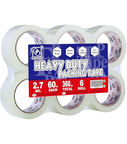 Scotch De Déménagement ENS STORE - 6 Rouleaux Adhésifs Marron Ou Transparent, Pour Cartons Et Colis