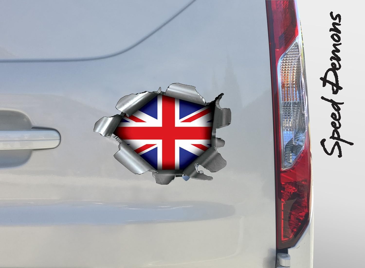 Extra Large Speed Demons Pride Burst RIP Torn Tear Sticker Graphic SELF Adhesive for Any Surface Including LAPTOPS and Cars