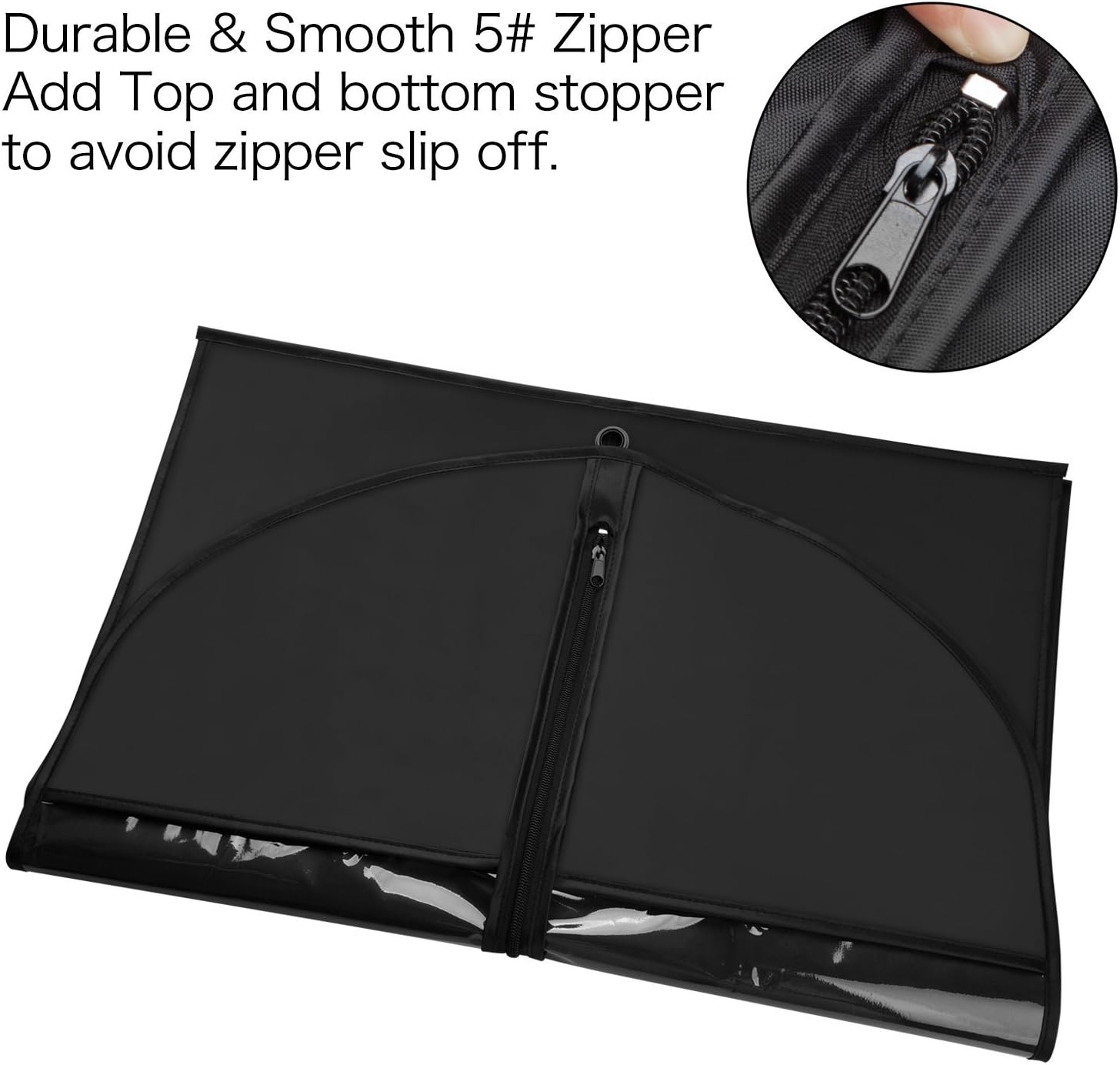 Univivi Garment Bag Suit Bag for Storage and Travel 60 inches, Anti-Moth Protector, Lightweight Study Full Zipper Washable Suit Cover for Dresses, Suits, Coats, Set of 3: Home & Kitchen