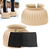Abbylike Bell Boot for Horse 1 Pair/2 Pair Available | Protect Against Hoof Impact Trauma, Rubber Bell Boots Horse Care for Turnout, No Rub Design Wrap Hook and Loop