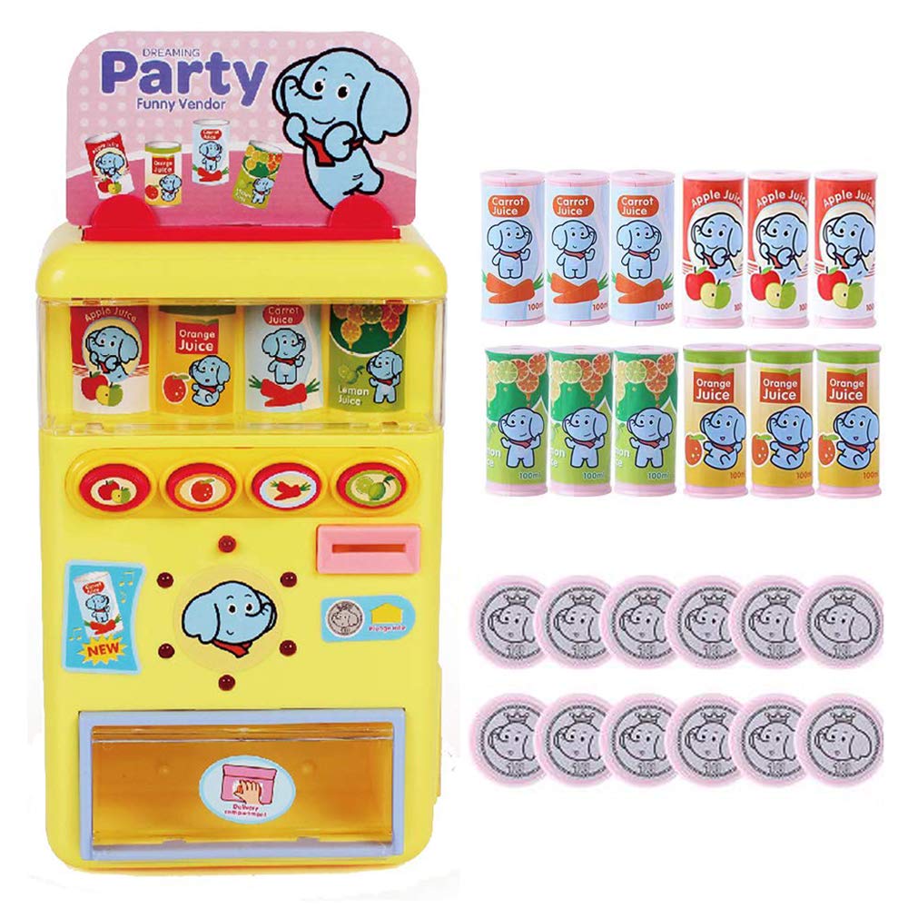 Pusiti Vending Machine Toys Electronic Drink Machines Kids Education Learning Toys For Boys And Girls Age 3 Years And Up Shopping Game Toys