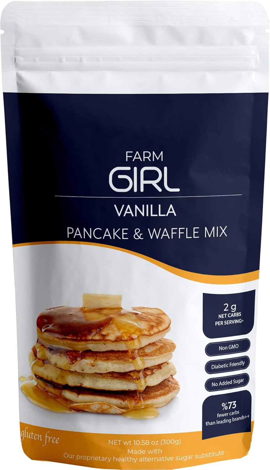 Farm Girl Keto Gluten Free Pancake And Waffle Mix Super Fluffy Low Carb Pancake And Waffle Sugar Free Keto Breakfast High Fat High Protein Keto Pancake Energy Snack Great For