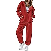 SHESHOW Fall Outfits for Women Oversized Zip up Hoodie Sweatshirt Jogger Sweatpants 2 Piece Sweatsuits Lounge Sets