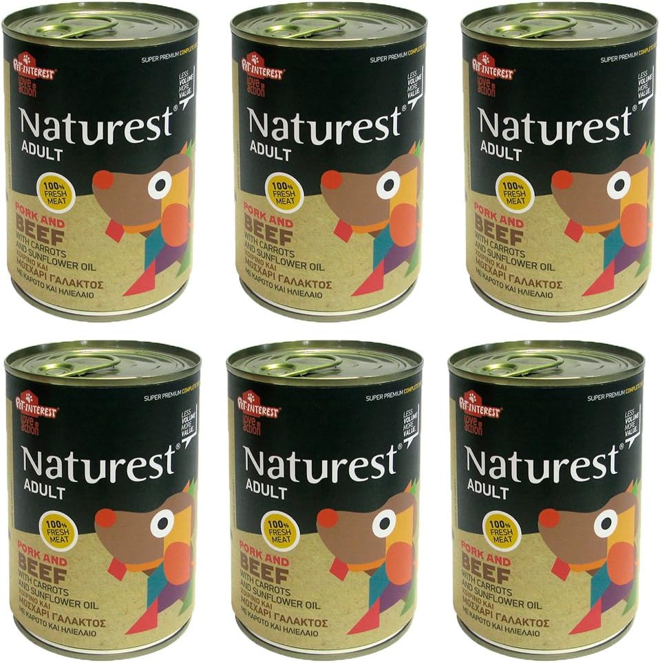 Pet Interest Naturest Wet Food Pork/Beef Complete Food for Adult Dogs 2.4 kg