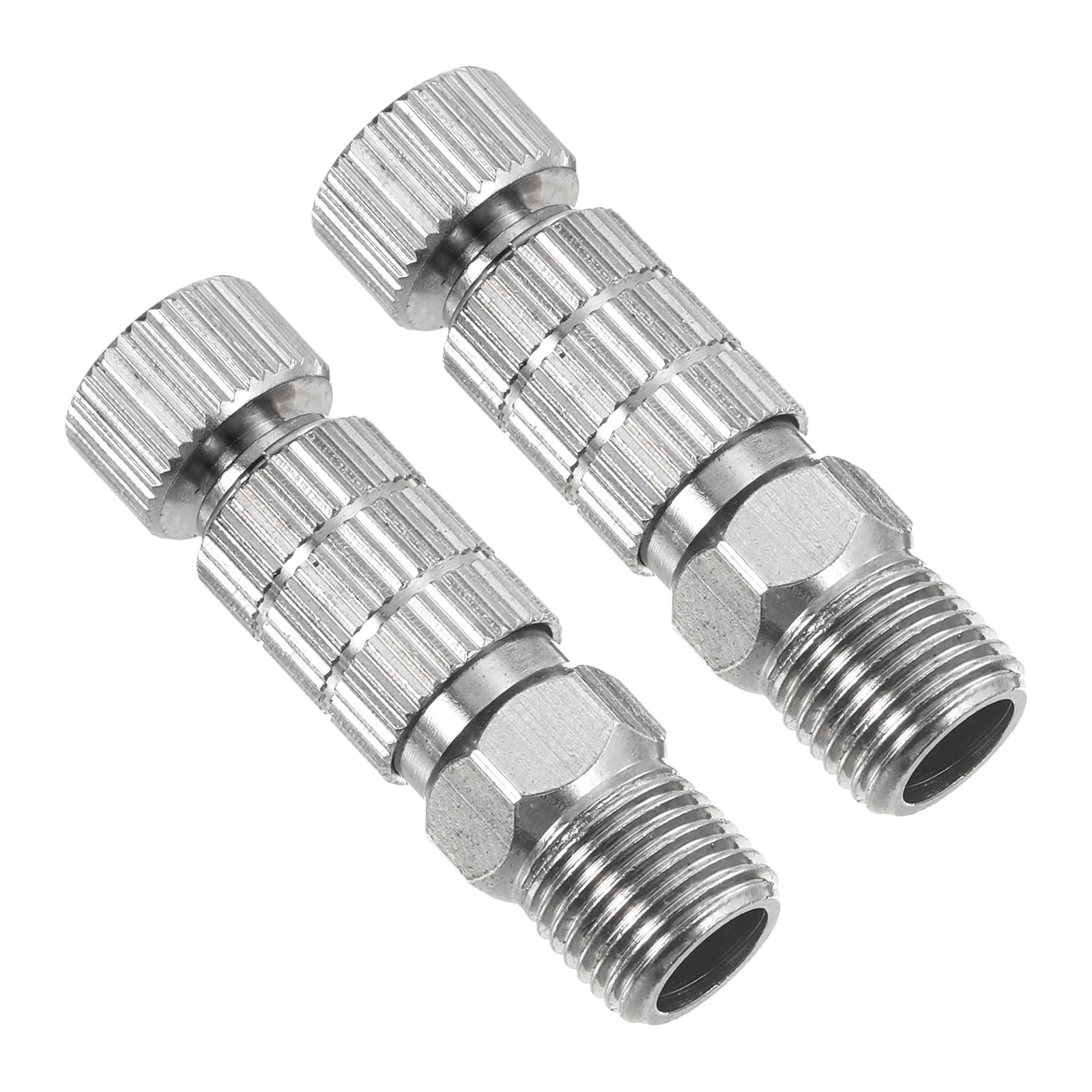 Patikil Air Brush Connector Adapters, 2pcs Quick Connect/Release for Airbrush Hose, Silver