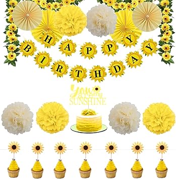 Amazon Com Sunflower Birthday Party Decorations Supplies Kit