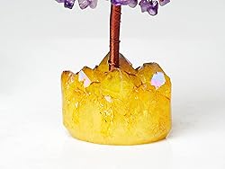 YATSKIA Amethyst Healing Crystals Copper Money Tree