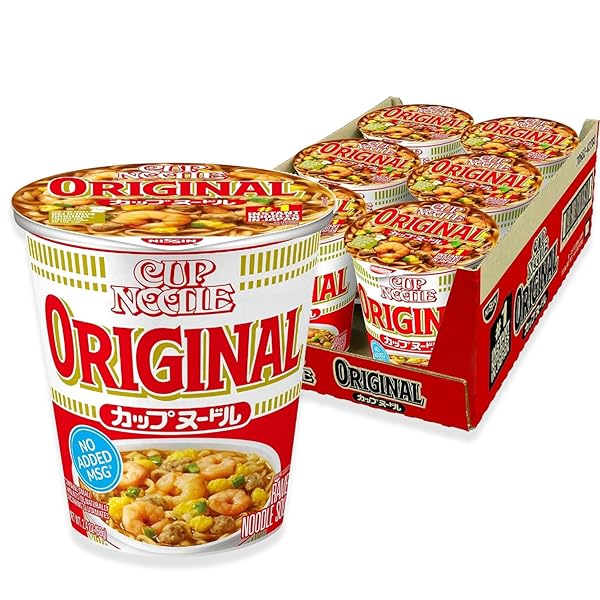 NISSIN CUP NOODLE RAMEN NOODLE SOUP, ORIGINAL, 2.4 OUNCE (PACK OF 6)