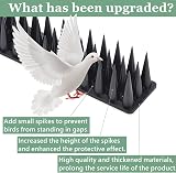 Apluskis Upgraded Bird Spikes 20 Pack 6m Outdoor Deterrent Fence Black view 2