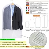 Niviy Garment Bags 60x140cm 6 Pack Dustproof Waterproof Moth-Proof Black Side view 4