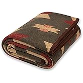 PuTian Merino Wool Blanket - 87" x 63" Great for Bed, Couch, Camping, Outdoors, Travel & Emergency -Large Warm Soft Washable Wool Throw