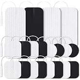 AUVON TENS Unit Replacement Pads Combination Set, 20 Packs Multiple Sizes Electrodes for TENS Unit, Reusable and Latex Free Pigtail TENS Pads for Multiple Pain Relief, 2mm Connector
