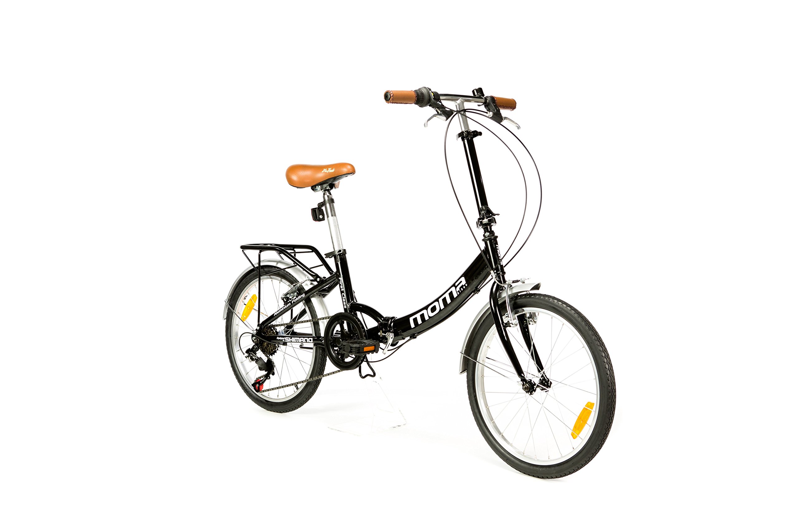 Moma Bikes, First Class Folding City bike 20", black, Aluminum, SHIMANO 6 Speeds, Comfort Saddle