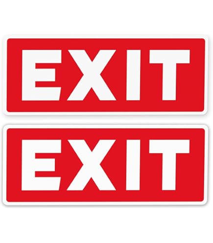 Amazon.com: Hillman 839834 Exit Self-Adhesive Sign (2
