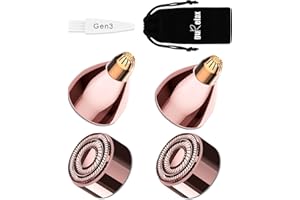 Gurelax Generation 3 Replacement Heads for Finishing Touch,ace and Eyebrow Hair Remover Replacement Heads, 18k Gold Precision Replacement Blades Compatible with New Flawless Gen 3 (2+2)