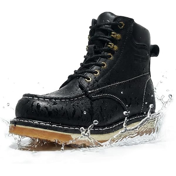 New LABEL Go-to Moc Boot Men\'s Boots Black/Cloud Cream : 10 M, Leather LABEL Go-To Moc Boot Black/Cloud Cream 11 M | B2B Liquidation main image 4