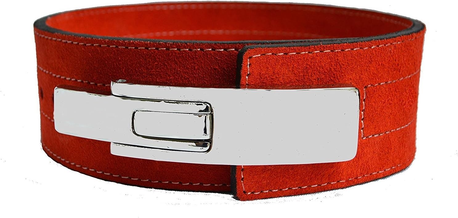 Quest Women's 88 Lever Powerlifting Belt (Red) - 3.25" Wide 8mm Thick - Weightlifting Crossfit Power Lifting Bench Belt - Youth & Women