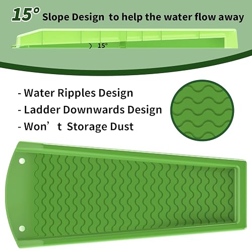 NAACOO 2-Pack Downspout Splash Block – 24" Rain Gutter Extensions With Fixing Nails, Brown, Drainage Guard For Foundation Protection