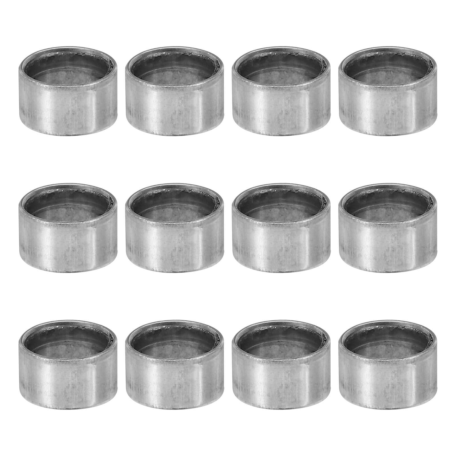 PATIKIL M8 Steel Spacers, 12 Pcs Metal Spacers Steel 8mm ID x 10mm OD x 6mm L Carbon Steel Spacer Screw Standoff Round for 5/16in or M8 Screw Bolts