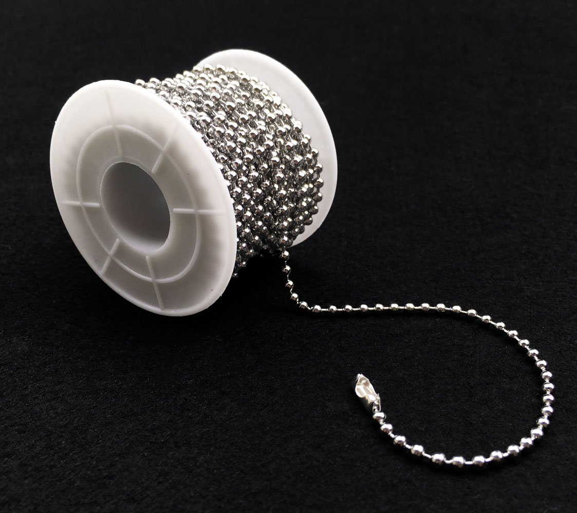 Hyamass 10 Yards 3mm Diameter Stainless Steel Beaded Pull Chain