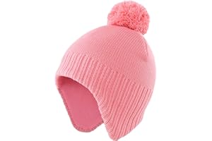 Home Prefer Toddler Boys Girls Hats Earflaps Fleece Knit Beanie Kids Winter Hat