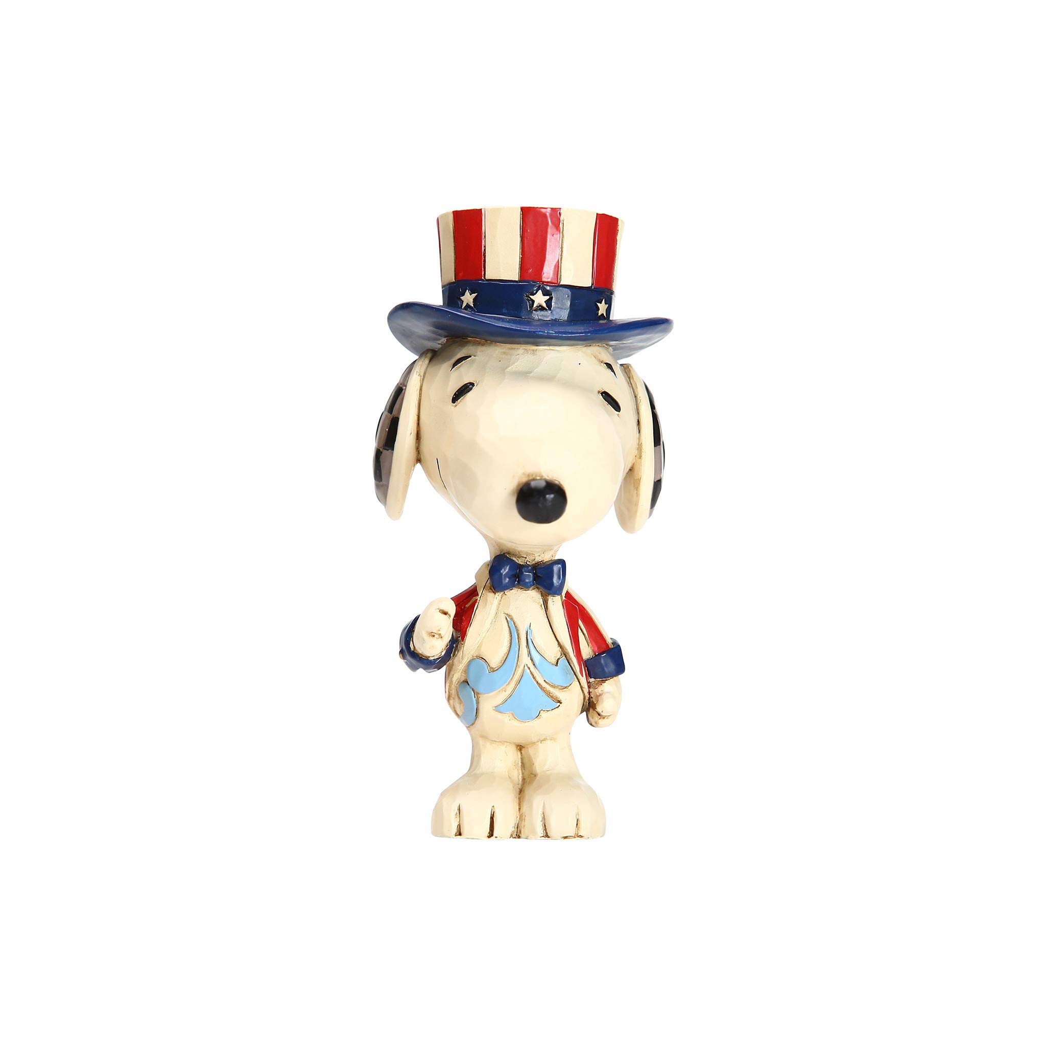 Enesco Peanuts by Jim Shore Snoopy Patriotic Miniature Figurine, 3.75 Inch, Multicolor