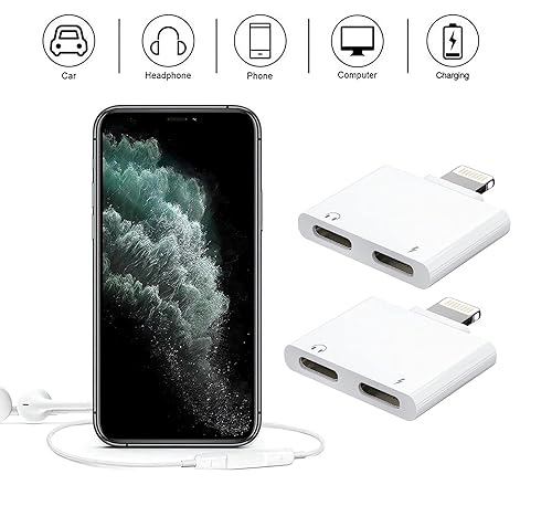 Apple MFi Certified] iPhone Adapter,2 Pack Headphone Adapter for