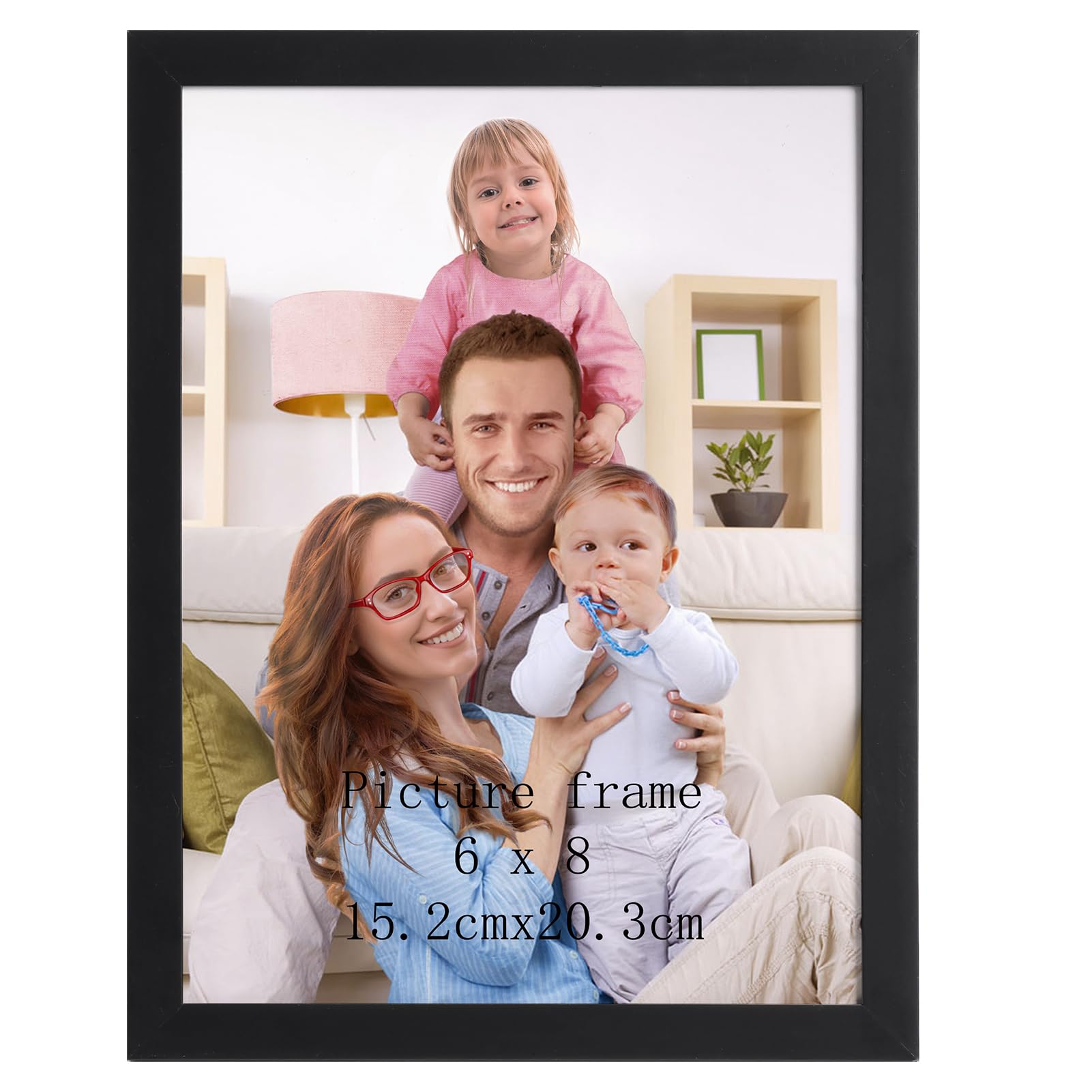 Giftgarden Black 8x6 Photo Frame, Sleek Thin Design Picture Frames 8x6 Versatile Tabletop or Wall Displays - Single — image 1