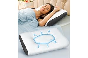 KAATTOP Super Comfort Ergonomic Pillow for Neck Head and Shoulder Pain Relief, Odorless Contour Support Pillows for Bed Sleeping, Orthopedic Cervical Spine Stretch Pillow for Side Back Stomach Sleeper