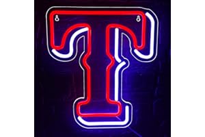 FTMGGDG Baseball Neon Sign for Wall Decor Rangere Baseball LED Light Up Sign Baseball Wall Decor Sports Neon Lights for Club Bedroom Man Cave Bar Sports Gifts for Men Boys Fans,Size 14.6 * 12.8 in(FMXD148)
