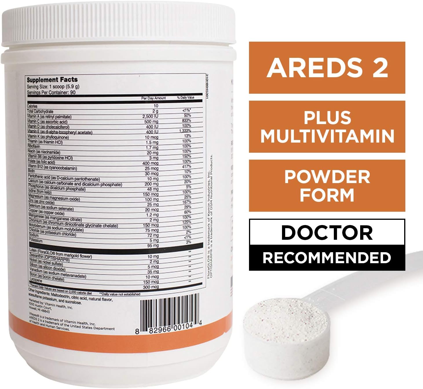 Viteyes Classic AREDS 2 + Multi Powder Supplement, Eye Health