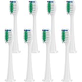 SPEQUIX Toothbrush Heads Compatible with Philips Electric Toothbrushes | for 1100/4100/5100/5300/6100/7500/9300 and More Click-on Handles, White, 8 Pack