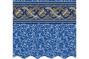 Smartline 24 ft Round Swimming Pool Liner | Mystri Gold | Unibead Style | 52 Inch Wall Height | 25 Gauge Heavy Duty Virgin Vinyl | Designed for Steel Sided Above Ground Pools